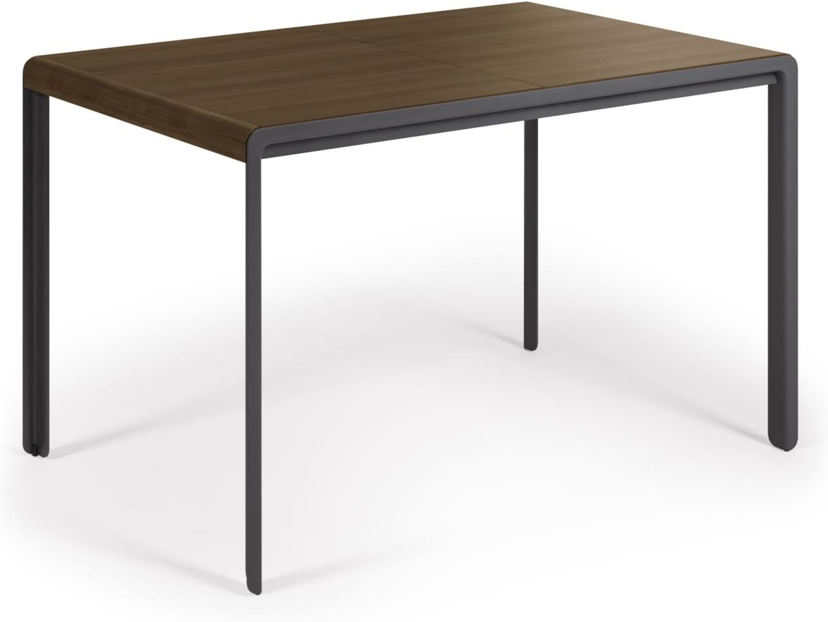 Spisebord Med Udtræk Kave Home Nadyria 160x80 Mørk Natur Sort