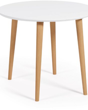 Spisebord Med Udtræk Kave Home Oqui Udvidelsesbord 170x90x74 Mdf Bøgetræ Hvid Natur
