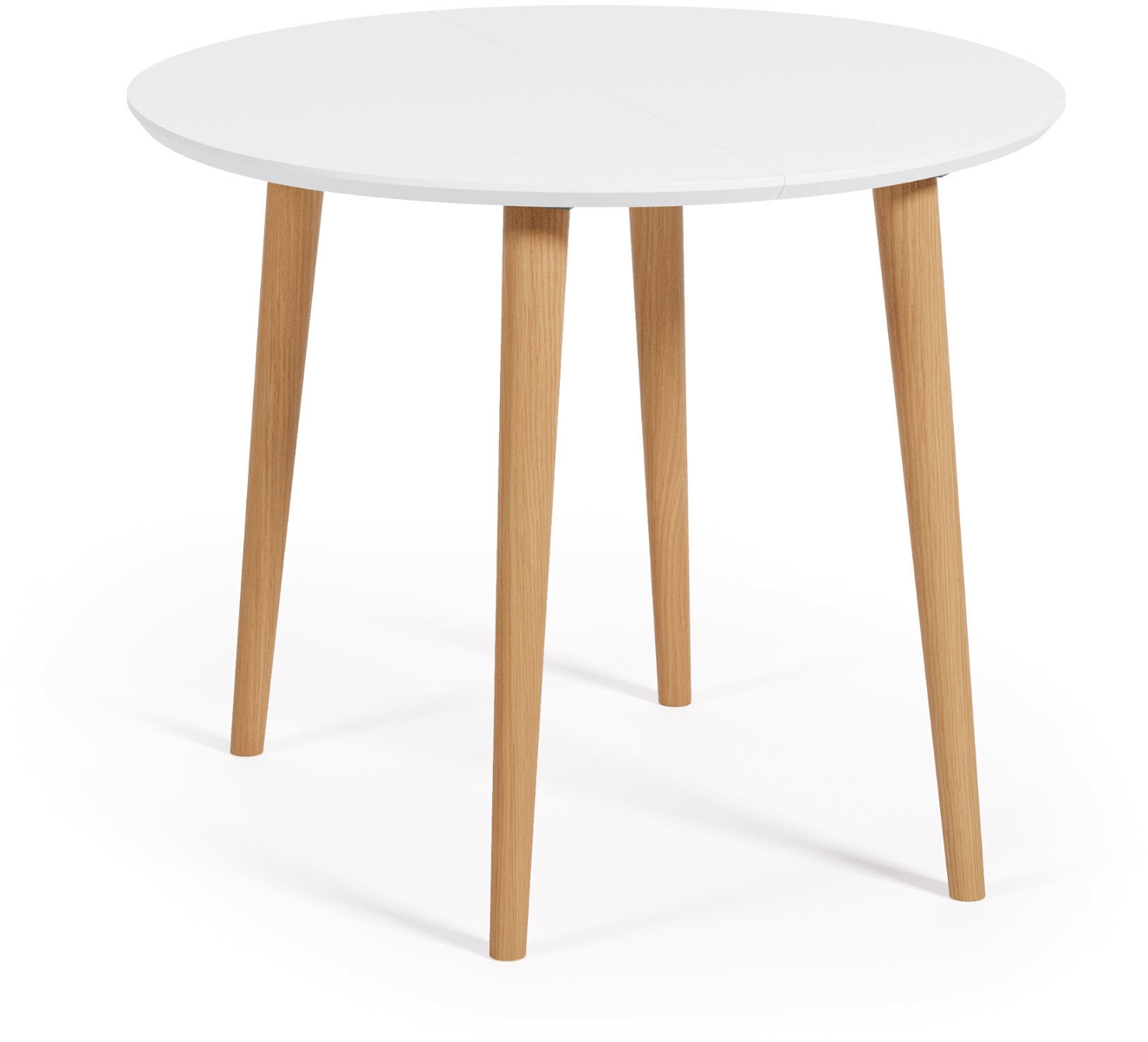 Spisebord Med Udtræk Kave Home Oqui Udvidelsesbord 170x90x74 Mdf Bøgetræ Hvid Natur