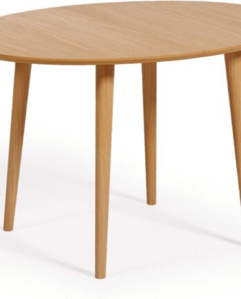 Spisebord Med Udtræk Kave Home Oqui 120x90 Til Personer Natur Egetræ Finr Nordisk Design