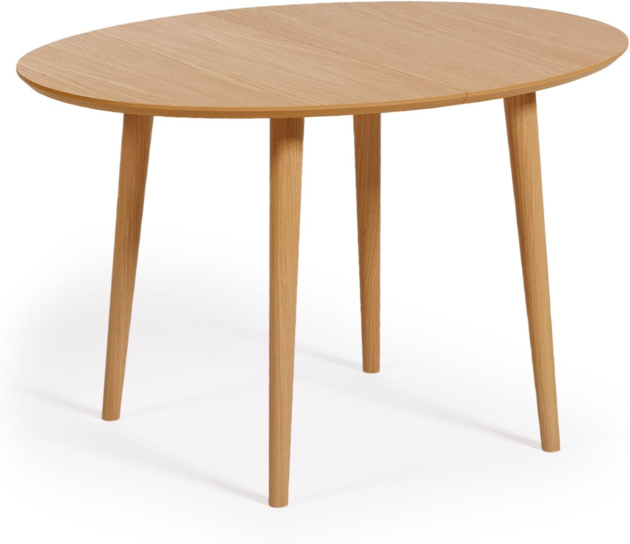 Spisebord Med Udtræk Kave Home Oqui 120x90 Til Personer Natur Egetræ Finr Nordisk Design
