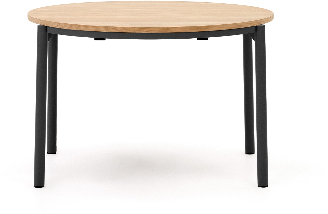 Spisebord Med Udtræk Udtræksbord Kave Home Montuiri 120x2002x40 Natur Sort Mdf Stål