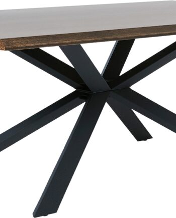 Spisebord Nordique Design Arno Røget Egetræ   Sort Metal 200x100