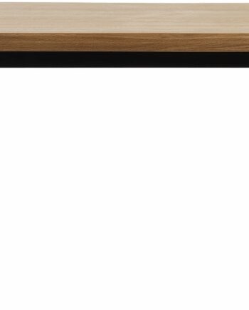 Spisebord Nordique Design Oliveto 210x100 Natur Massiv Med Sort Metalstel Forlængeligt Til Personer