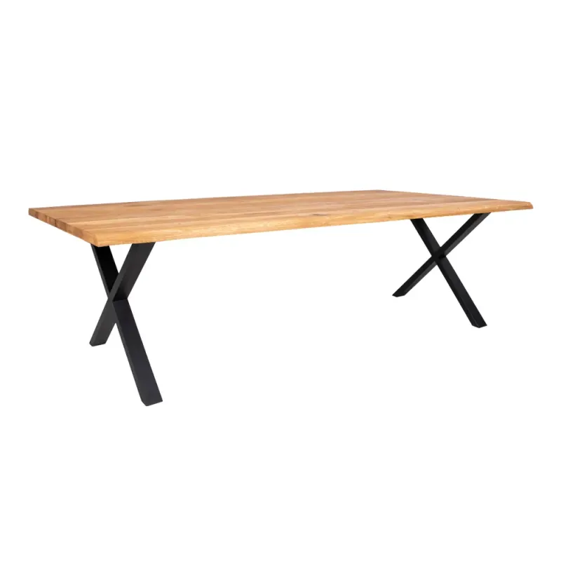 Spisebord Olieret Med Bølget Kant 300x100xh75cm 2201520
