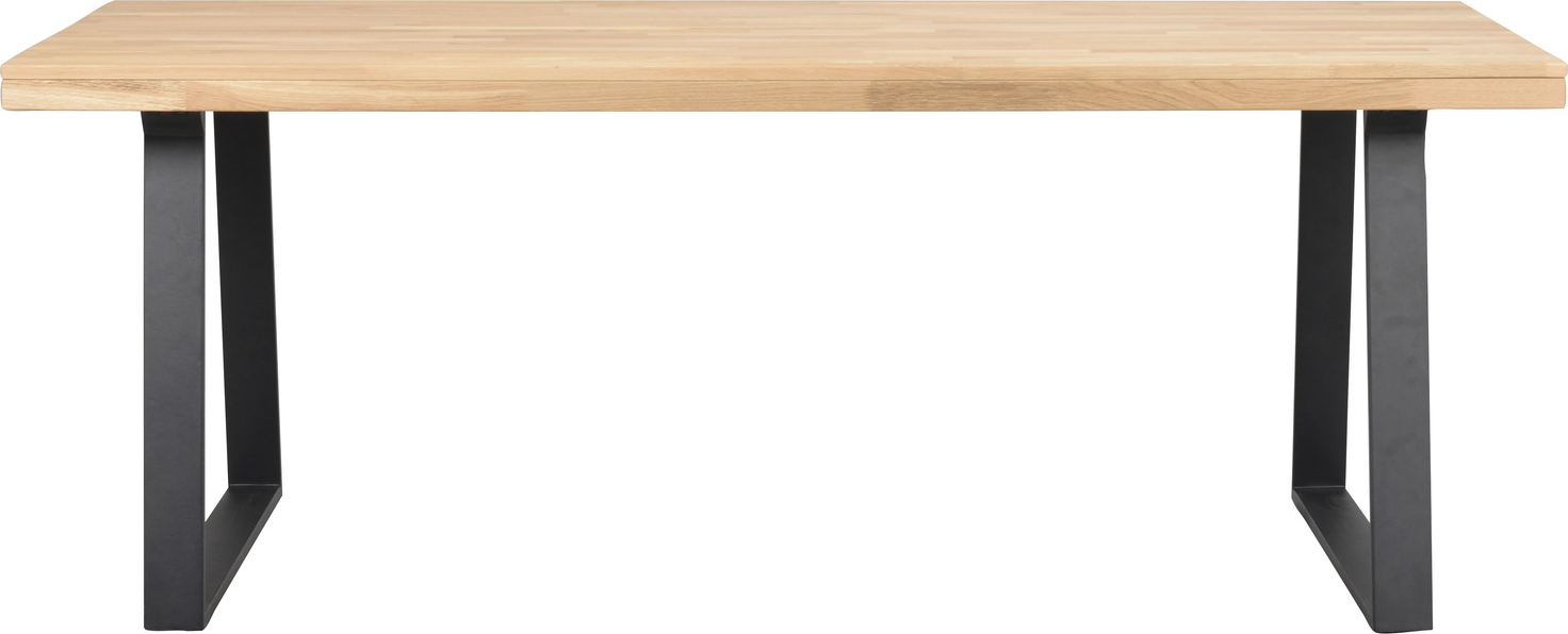 Spisebord Rowico Brooklyn Trapezben Massiv Lakeret Sort Metal 170x95