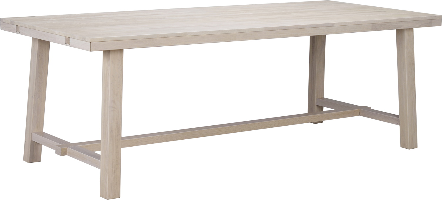 Spisebord Rowico Brooklyn 220x95 Olieret Hvidkalket Fingersamlet Egetræ Fsc Certificeret