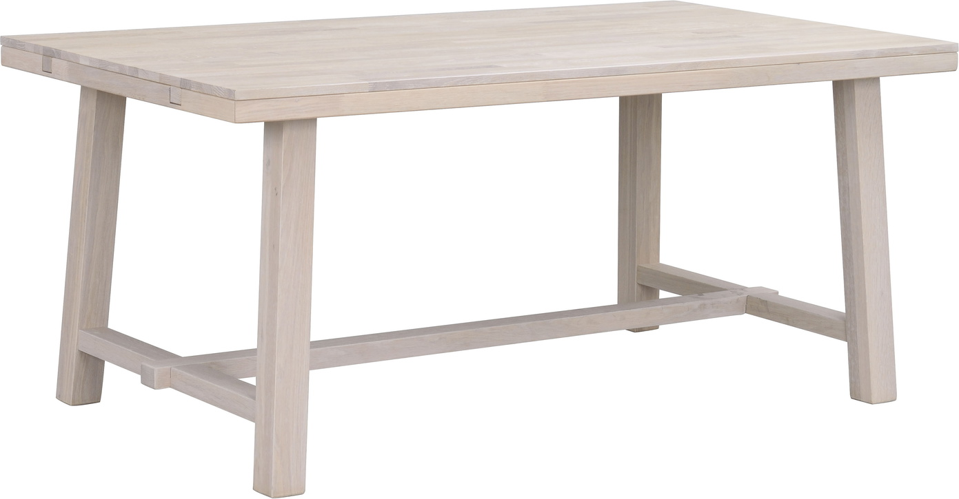 Spisebord Rowico Brooklyn 170x95x75 Hvidkalket Olieret Massivt Egetræ Fsc 100 Certificeret