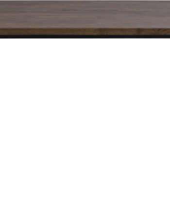 Spisebord Rowico Carradale Ben Massiv Olieret Sort Metal 170x100 Udvideligt Med Tillægsplader