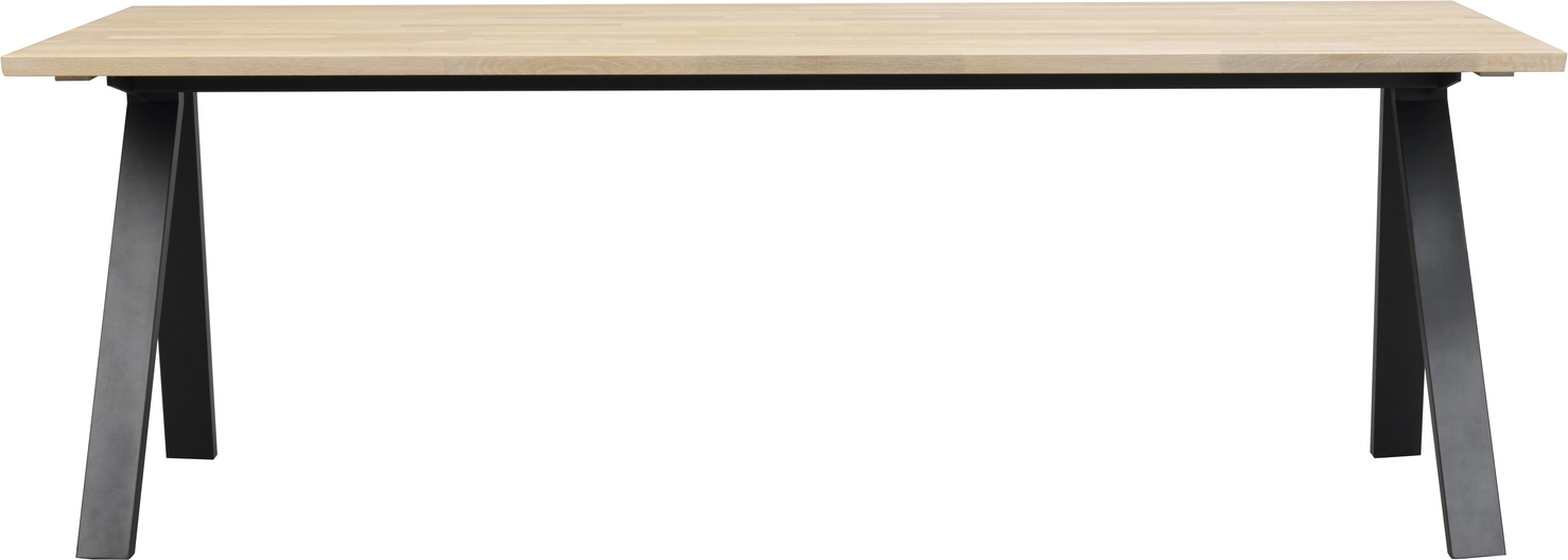 Spisebord Rowico Carradale Hvidkalket Med Sorte Metal Ben 220100
