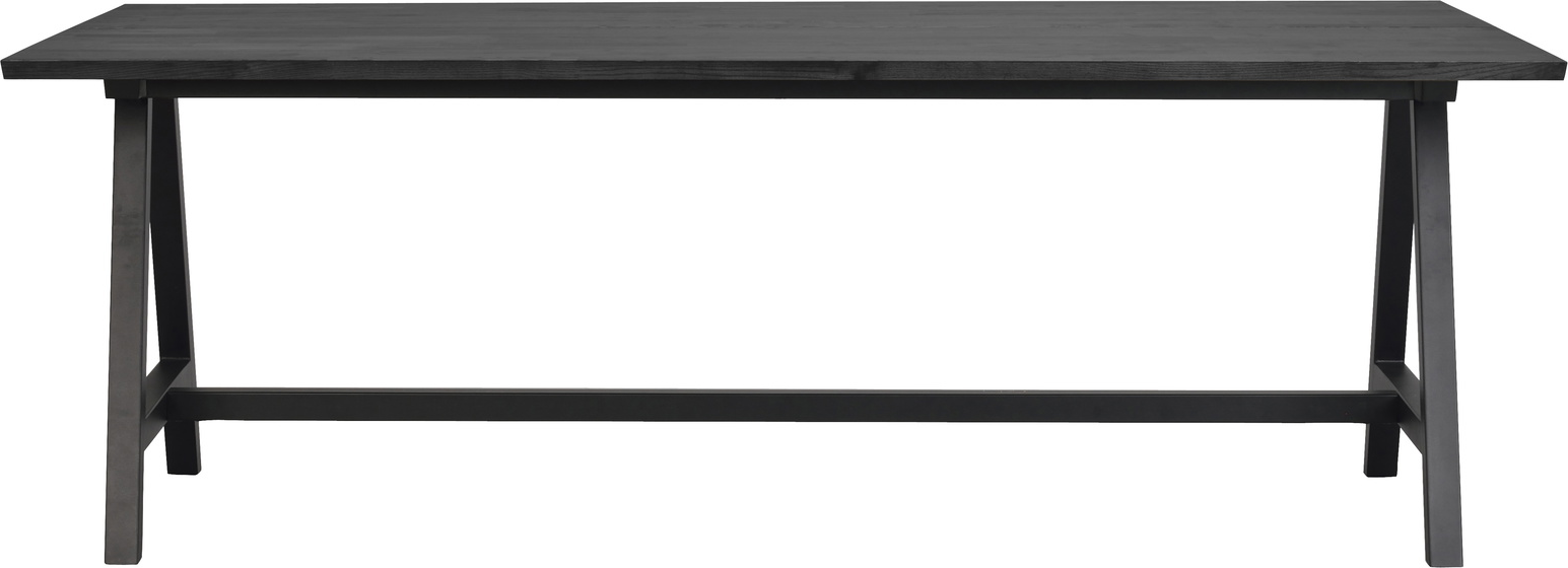 Spisebord Rowico Carradale 220100 Massivt Egetræ Grafit Metalstel Fsc 100 Certificeret Ben