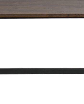 Spisebord Rowico Carradale 170x100 Massivt Fingerleddet Olieret Egetræ   Sort Pulverlakeret Metalstel Udvidelsesbart Fsc 100