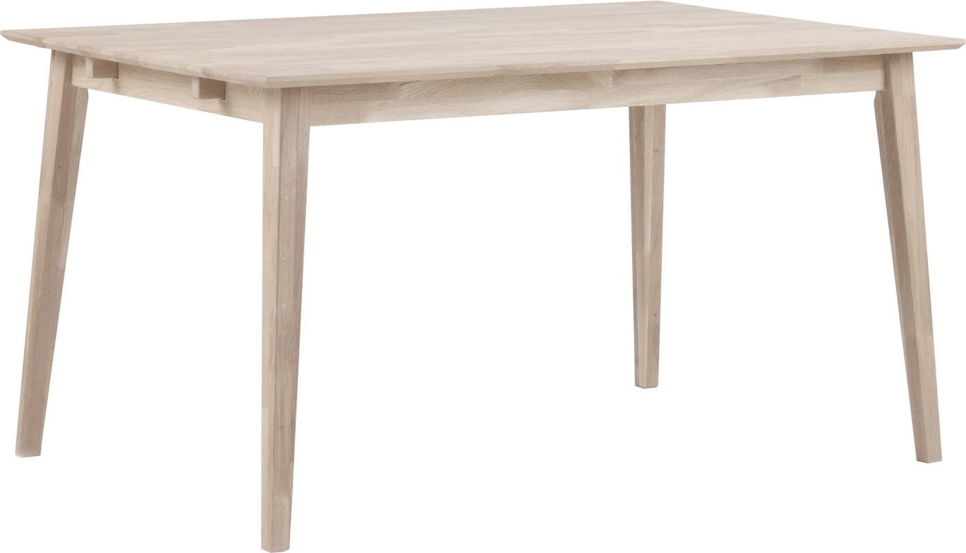 Spisebord Rowico Filippa Fingersamlet Fsc Certificeret Massiv Egetræ Hvidkalket 140x90 Udvides Til 240