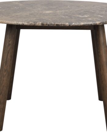 Spisebord Rowico Taransay Rund ø125 Spansk Brun Emperador Marmor Fsc Egetræ