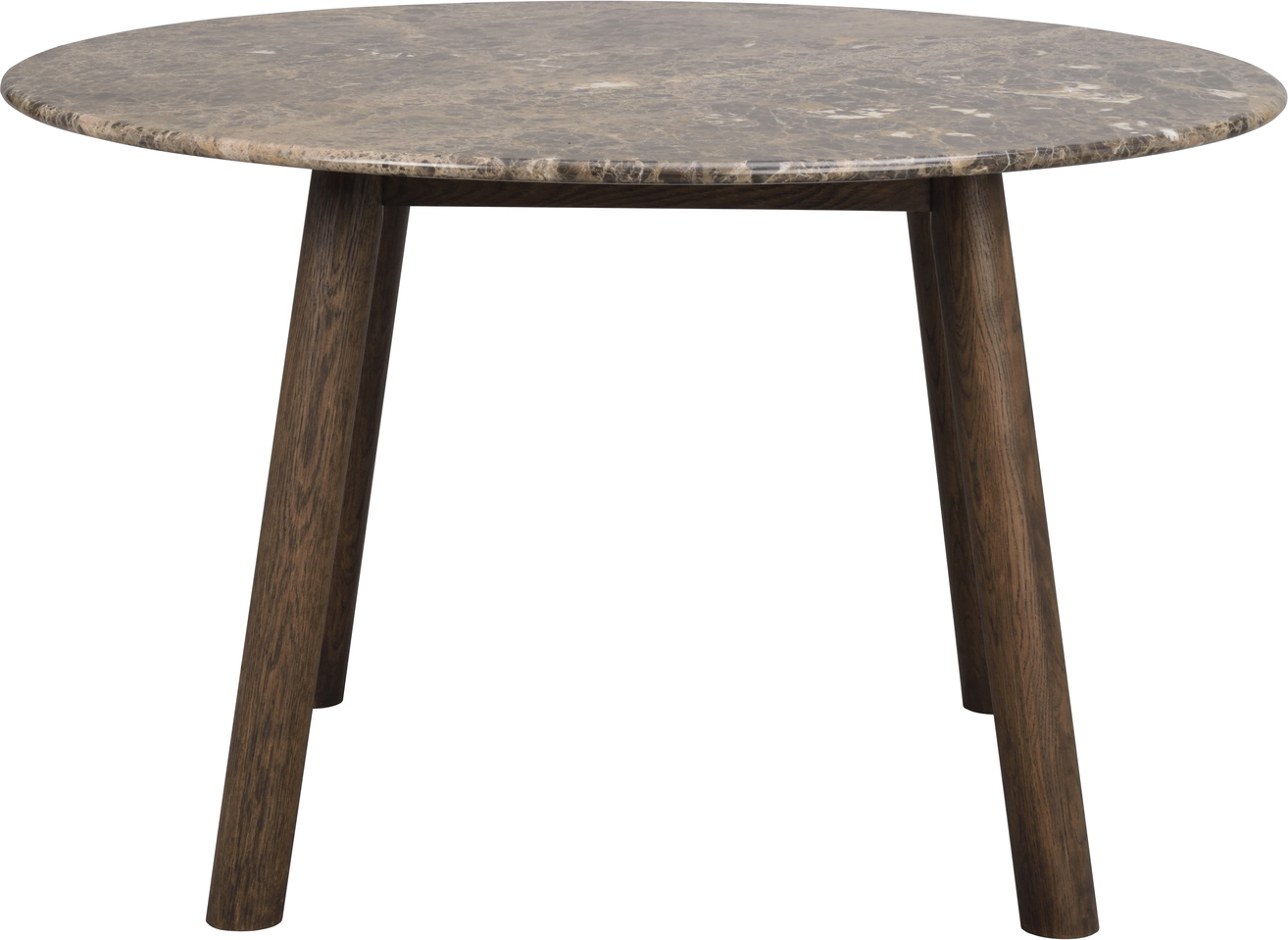 Spisebord Rowico Taransay Rund ø125 Spansk Brun Emperador Marmor Fsc Egetræ