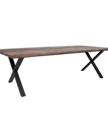 Spisebord Smoked Olieret Med Bølget Kant 300x100xh75cm 2201510