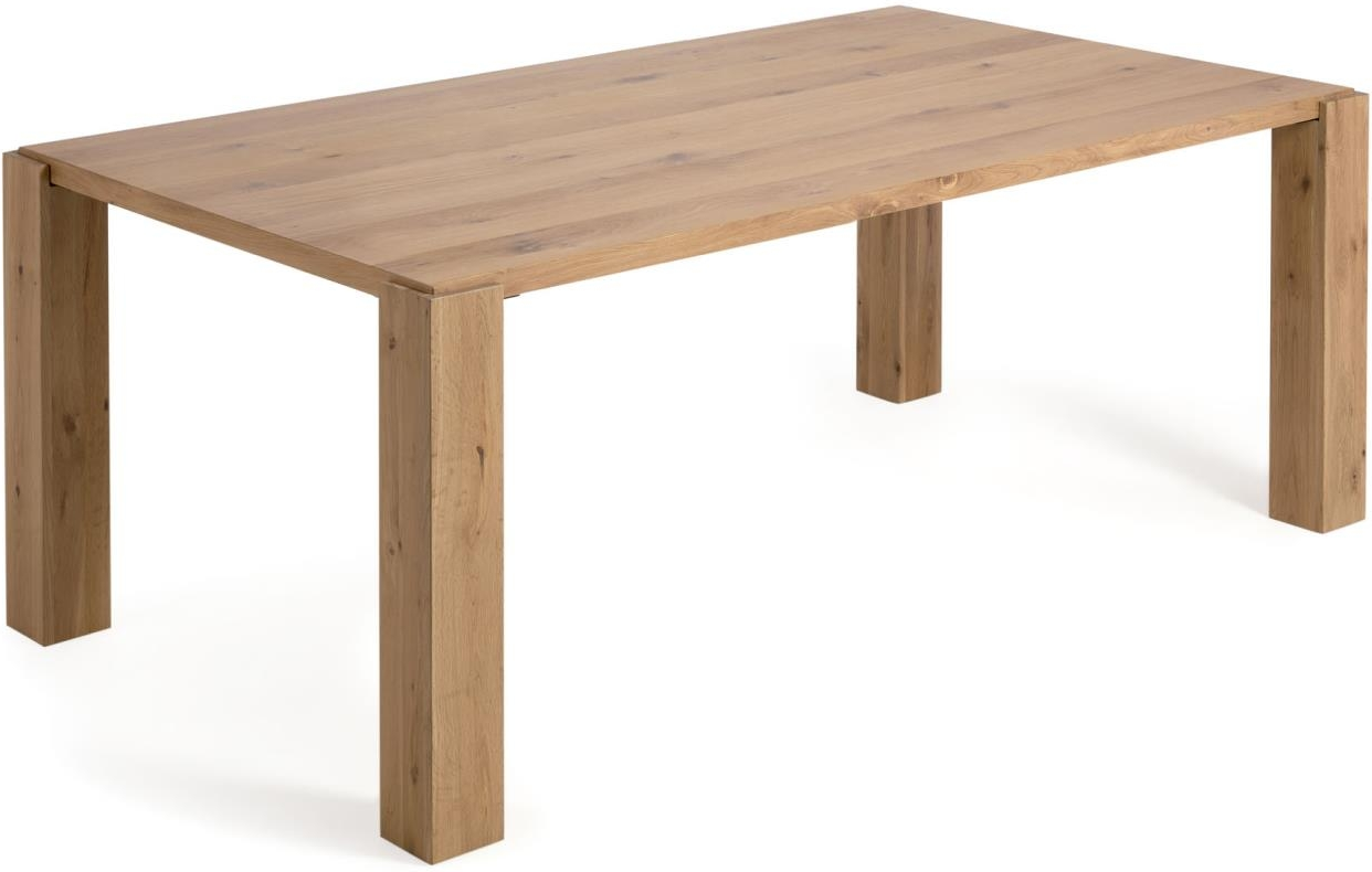 Spisebord Spisestuebord Kave Home Deyanira Massivt Egetræ 200x100 Natur Rustikt Kolonialt