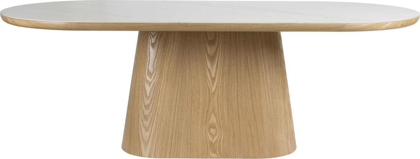 Spisebord Studio White Almira Ovalt Natur Egetræsfiner 180x90