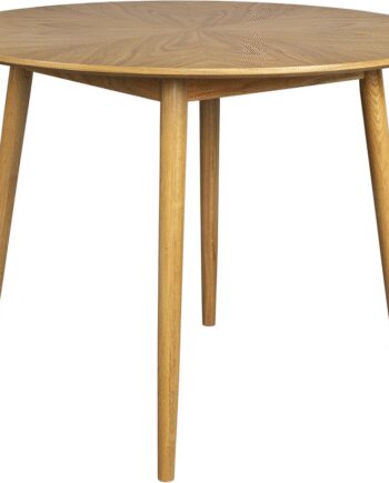 Spisebord Studio White Fabio Rund ø120 Egfinr Bordplade Egetræ Understel Natur Beige
