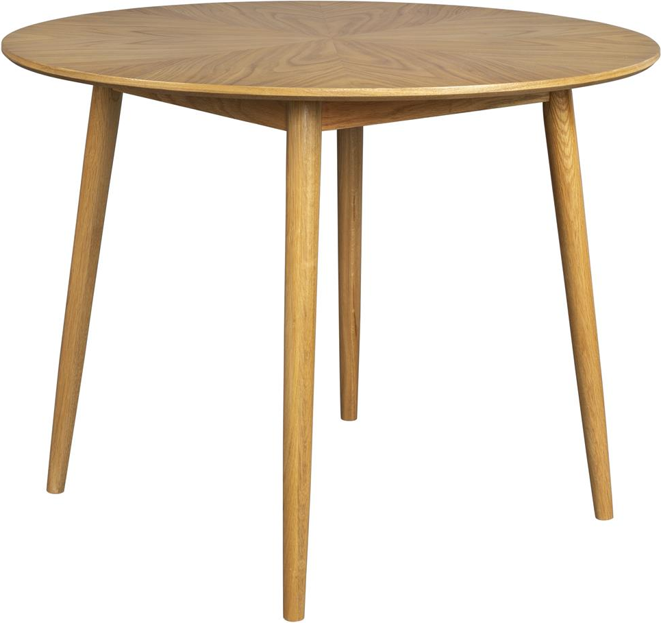 Spisebord Studio White Fabio Rund ø120 Egfinr Bordplade Egetræ Understel Natur Beige
