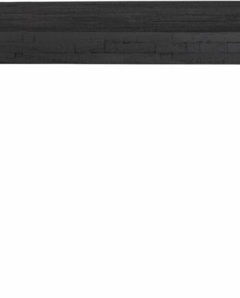 Spisebord Studio White Suri Rektangulært 220x100 Sort Teaktræ Bordplade Metalstel