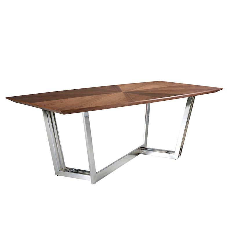 Spisebord Valnød Krom 220x110x77