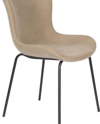 Spisebordsstol Studio White Junzo Spisestol Gråbrun Ribfløjl Med Metalben H81 5b48l56