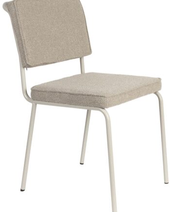 Spisebordsstol Zuiver Buddy Spisestol Stenlysgrå Genbrugsstof Med Hank Metalramme Grs Certificeret