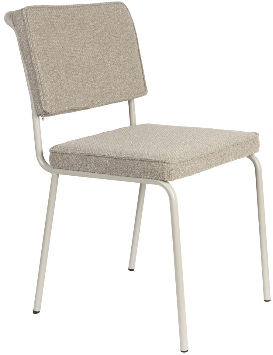 Spisebordsstol Zuiver Buddy Spisestol Stenlysgrå Genbrugsstof Med Hank Metalramme Grs Certificeret