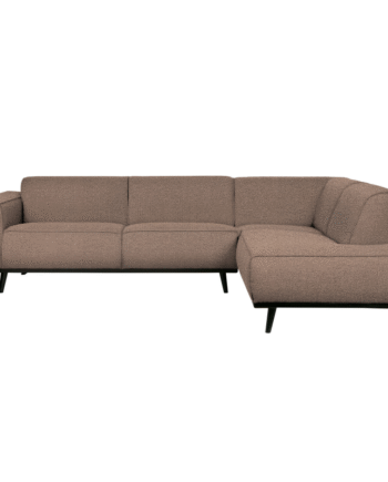 Statement Hjørnesofa Højrevendt Boucle Nougat