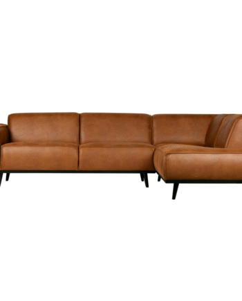 Statement Hjørnesofa Højrevendt økolæder Cognac