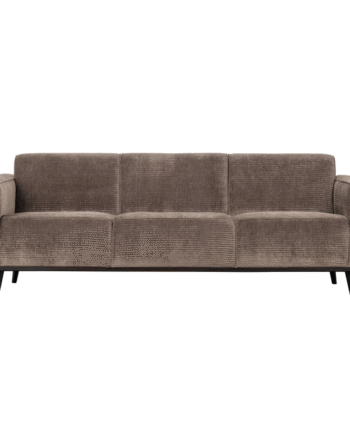 Statement Pers Sofa 230 Flat Rib Taupe