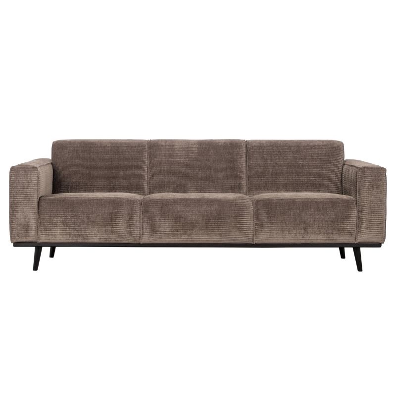 Statement Pers Sofa 230 Flat Rib Taupe