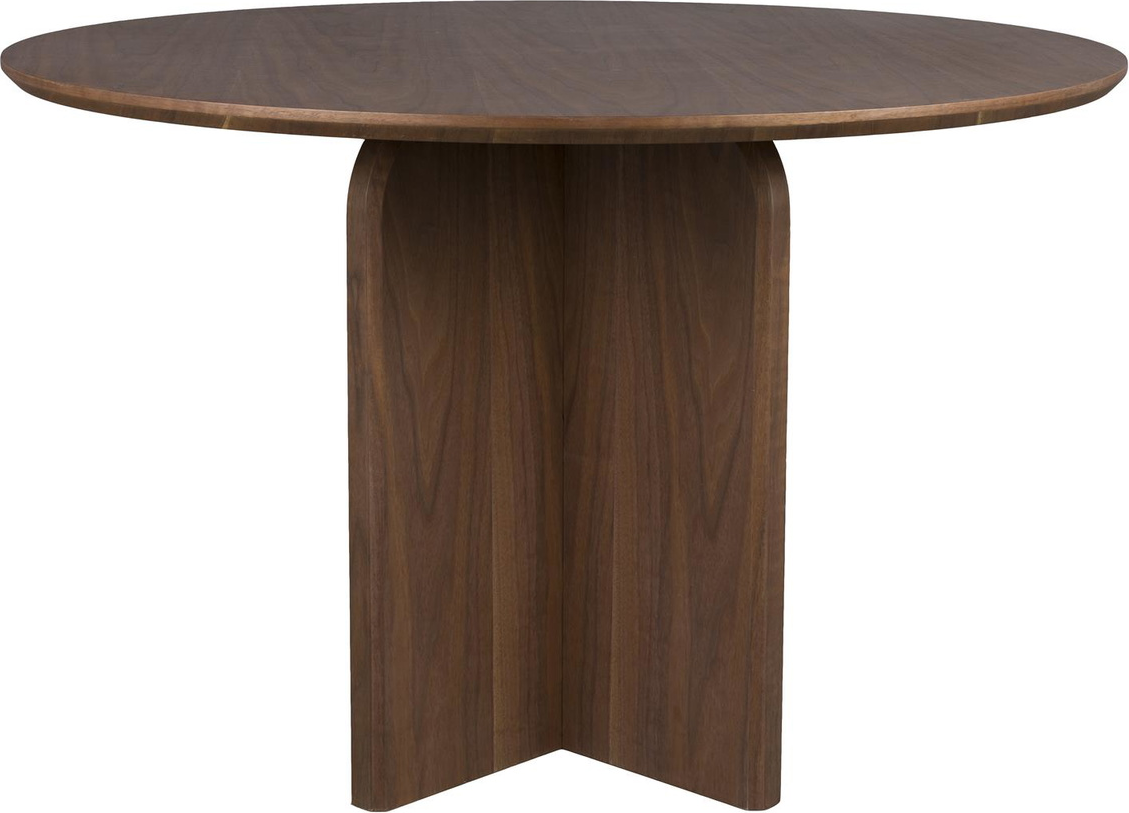 Studio White Laurent Spisebord Rund ø120 Mdf Mørk Natur
