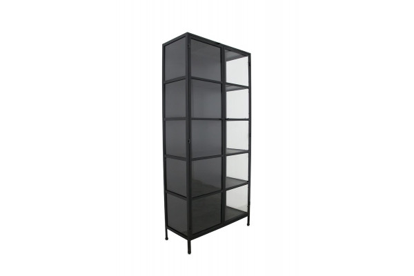 Svaneke Vitrineskab Metal 92x40x201 Sort