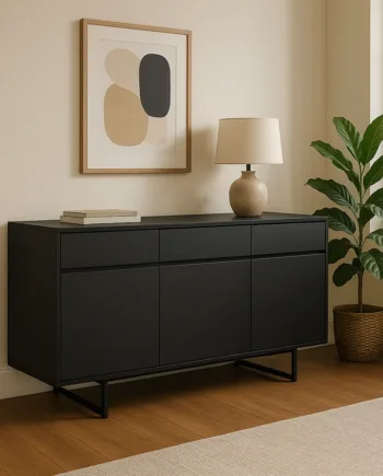 Tokyo Skænk Sort Stål  Elegant   Moderne