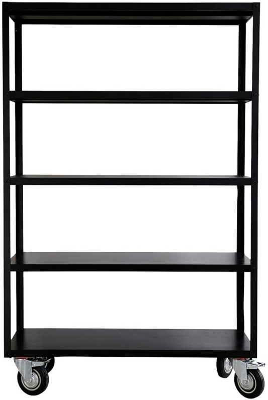 Trolley Reol Hjul House Doctor Trolley Mat Sort Stål H185b120d45