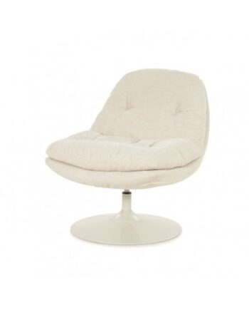 Tromba Lænestol Med Drejefod Metal Polyester H84 Beige