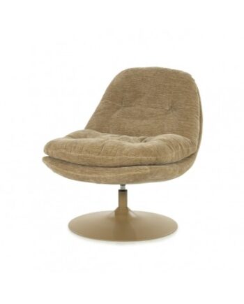 Tromba Lænestol Med Drejefod Metal Polyester H84 Taupe
