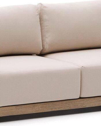 Udendørs Personers Sofa Kave Home Ambra Rustik Akacietræ Med Beige Polyester Hynder H77xb85xd174