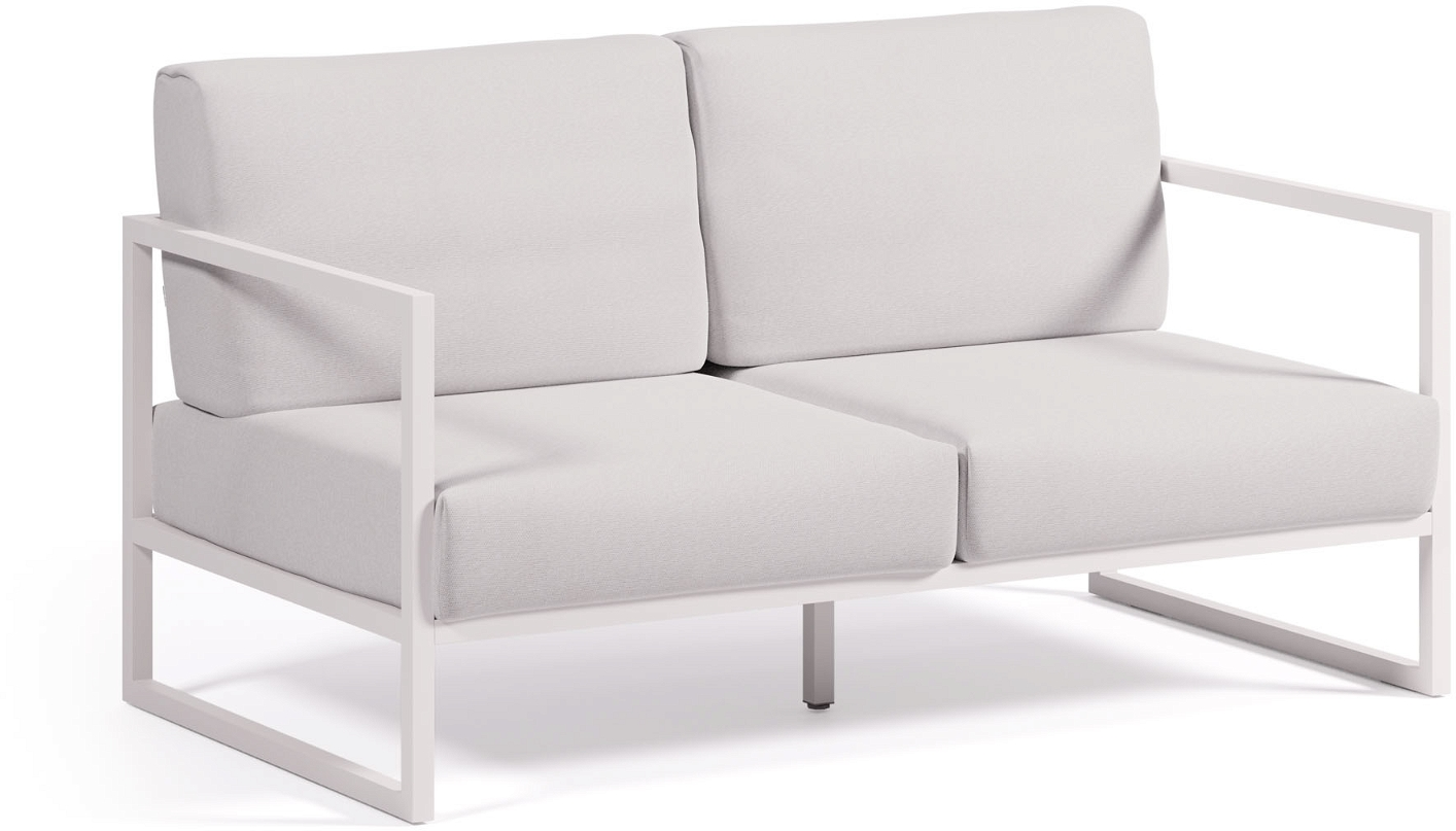 Udendørs Personers Sofa Kave Home Comova H85l152d85 Hvid Pulverlakeret Aluminium Vandafvisende Stof