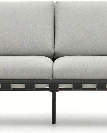 Udendørs Personers Sofa Kave Home Joncols Grå Aluminium Moderne Nordisk Stil