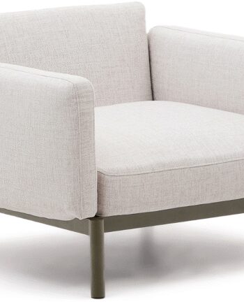 Udendørs Personers Sofa Kave Home Sorells Beige Aluminium Loungesofa 73x113x115
