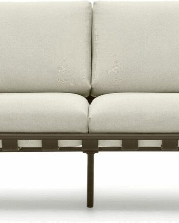 Udendørs Personers Sofa Loungesofa Kave Home Joncols Aluminium Grøn Beige