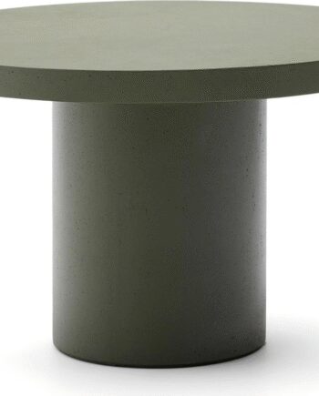 Udendørs Spisebord Kave Home Aiguablava Rund Cementfiber ø120 H75 Mørkegrøn