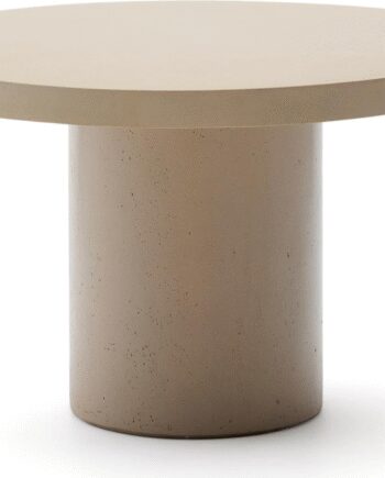 Udendørs Spisebord Kave Home Aiguablava Rund Glasfiberarmeret Cement ø120 H75 Beige