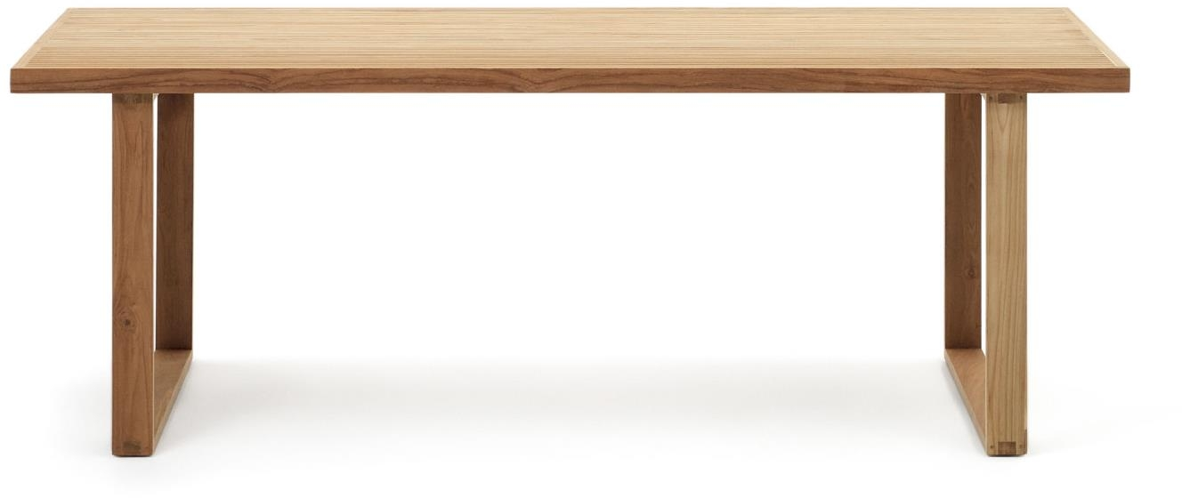 Udendørs Spisebord Kave Home Canadell Massivt Genanvendt Teak Natur 220 100