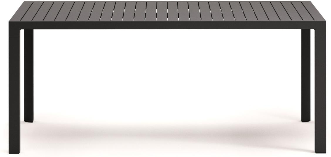 Udendørs Spisebord Kave Home Culip Aluminium Grå 180x90 Havemøbel