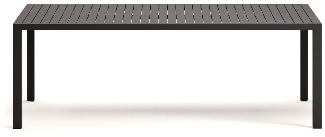 Udendørs Spisebord Kave Home Culip Aluminium Grå 220x100x75 Til Personer