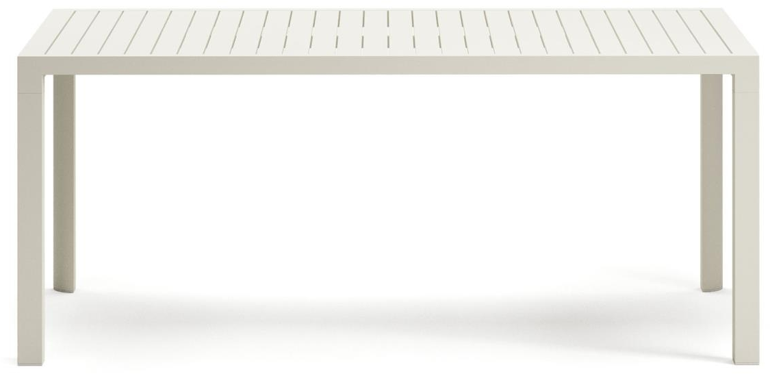 Udendørs Spisebord Kave Home Culip Aluminium Terrassebord Hvid 180